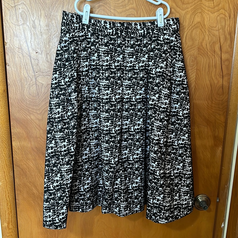 H&M a-line skirt size 12 nwt black/white - Picture 1 of 4